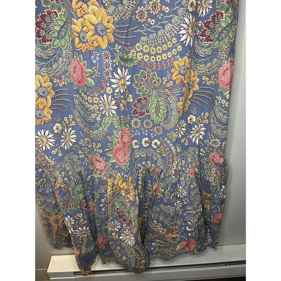 Kumu Hawaii VTG Ruffles Maxi Hawaiian Dress Muumuu Floral Prairie Cottagecore - Picture 3 of 8